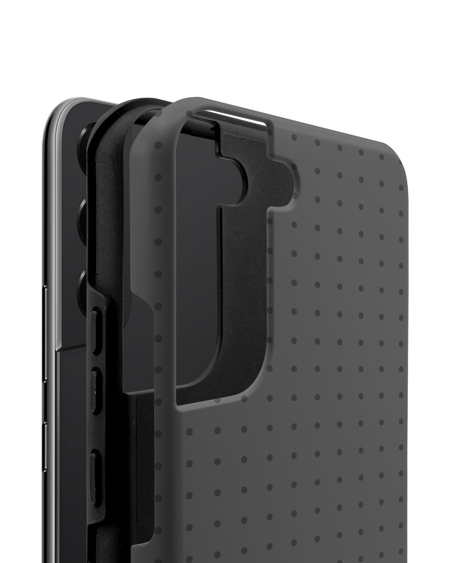 Dot Grid Grey Premium Phone Case Samsung Galaxy S22 5G consisting of 2 parts