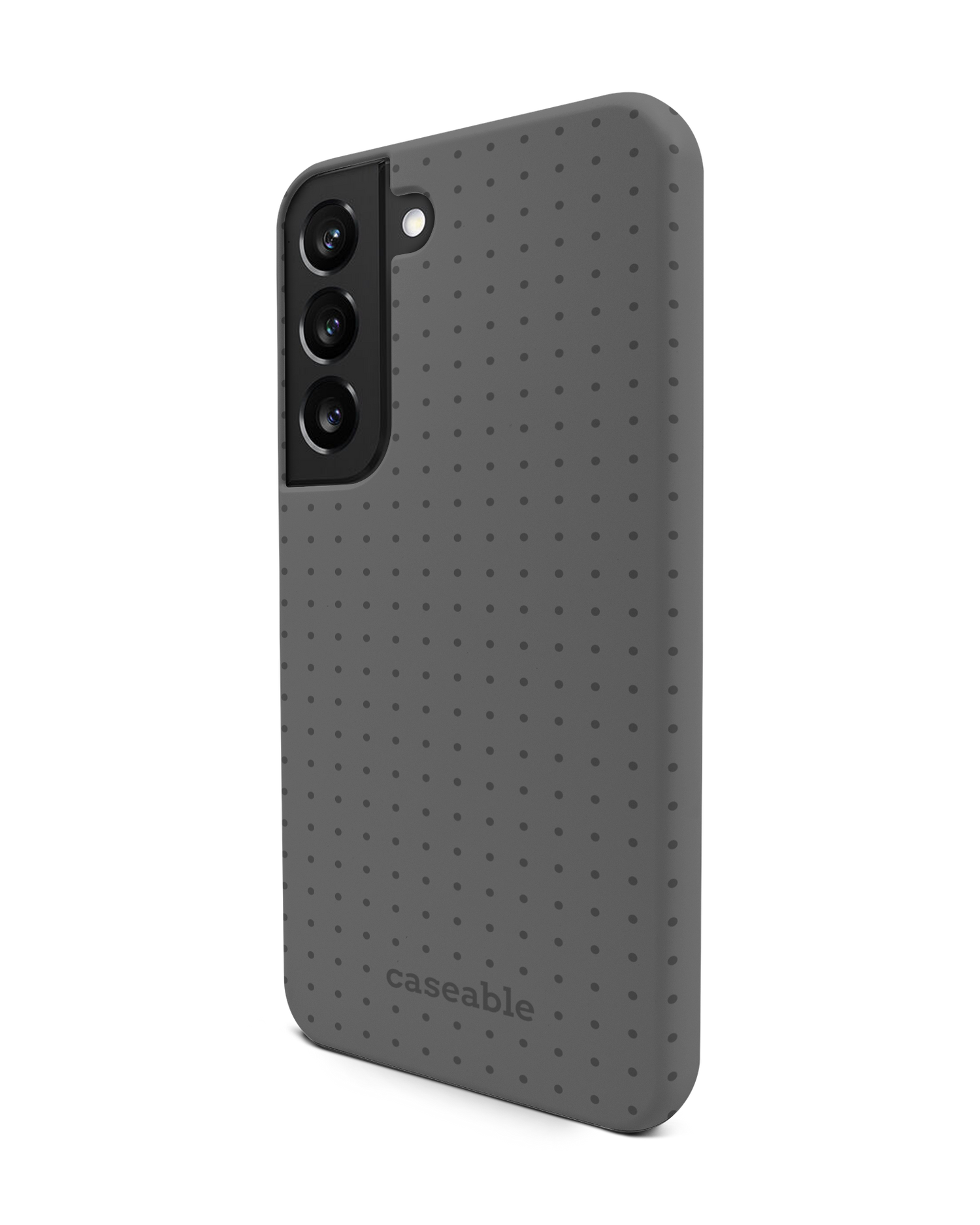 Dot Grid Grey Premium Phone Case Samsung Galaxy S22 5G: View from the right side