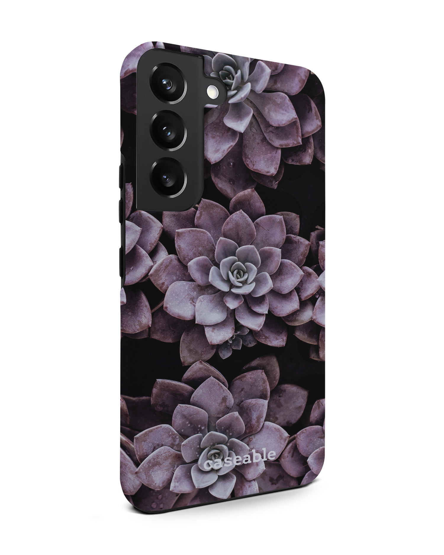 Purple Succulents Premium Phone Case Samsung Galaxy S22 5G: View from the left side