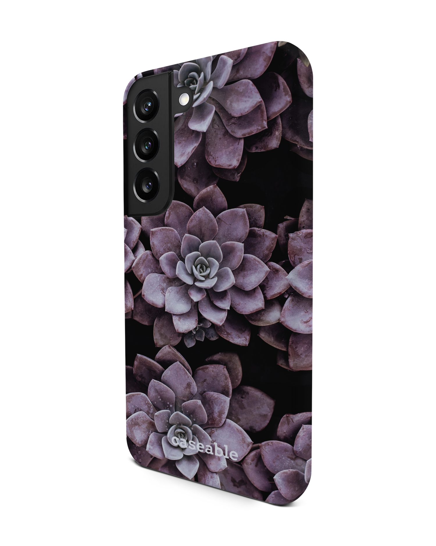 Purple Succulents Premium Phone Case Samsung Galaxy S22 5G: View from the right side