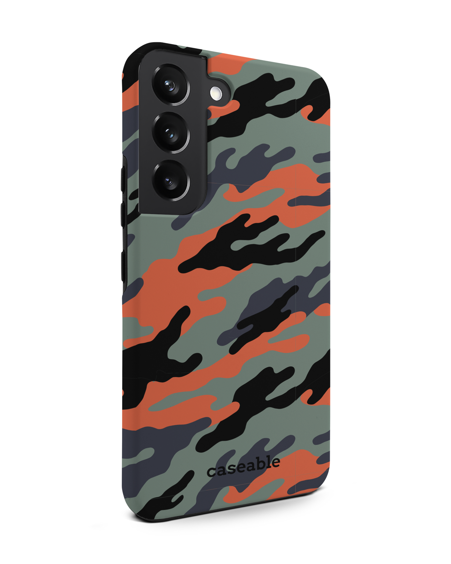 Camo Sunset Premium Phone Case Samsung Galaxy S22 5G: View from the left side