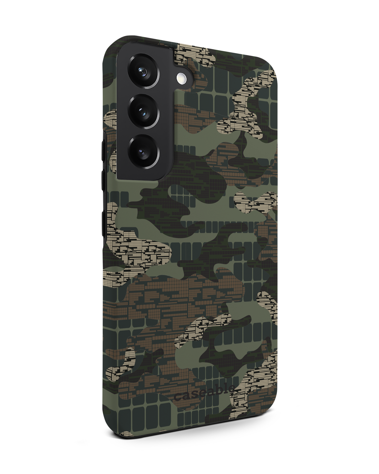 Green Camo Mix Premium Phone Case Samsung Galaxy S22 5G: View from the left side