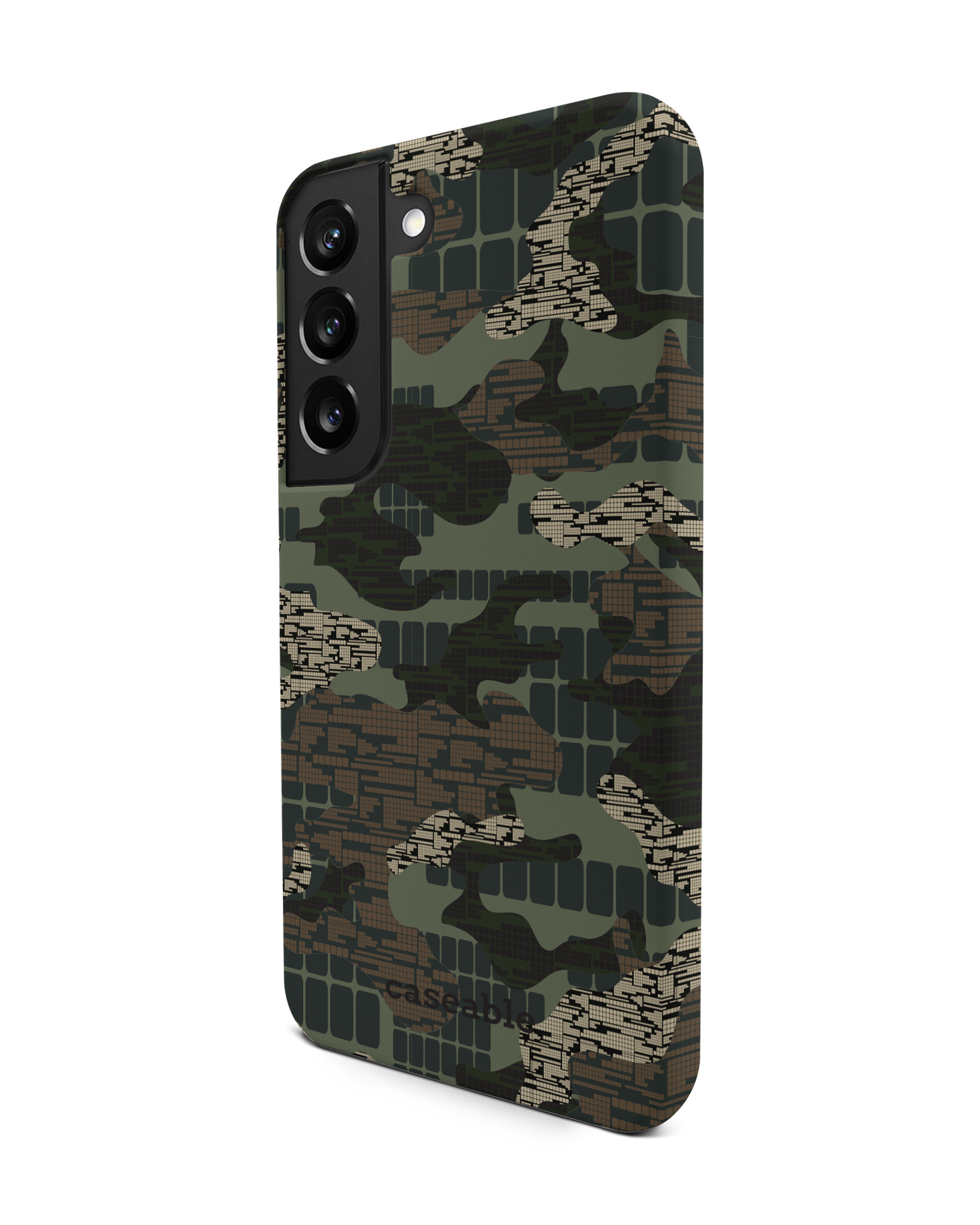 Green Camo Mix Premium Phone Case Samsung Galaxy S22 5G: View from the right side