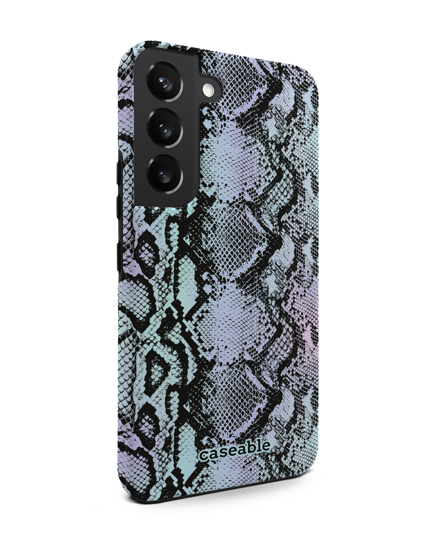 Groovy Snakeskin Premium Phone Case Samsung Galaxy S22 5G: View from the left side