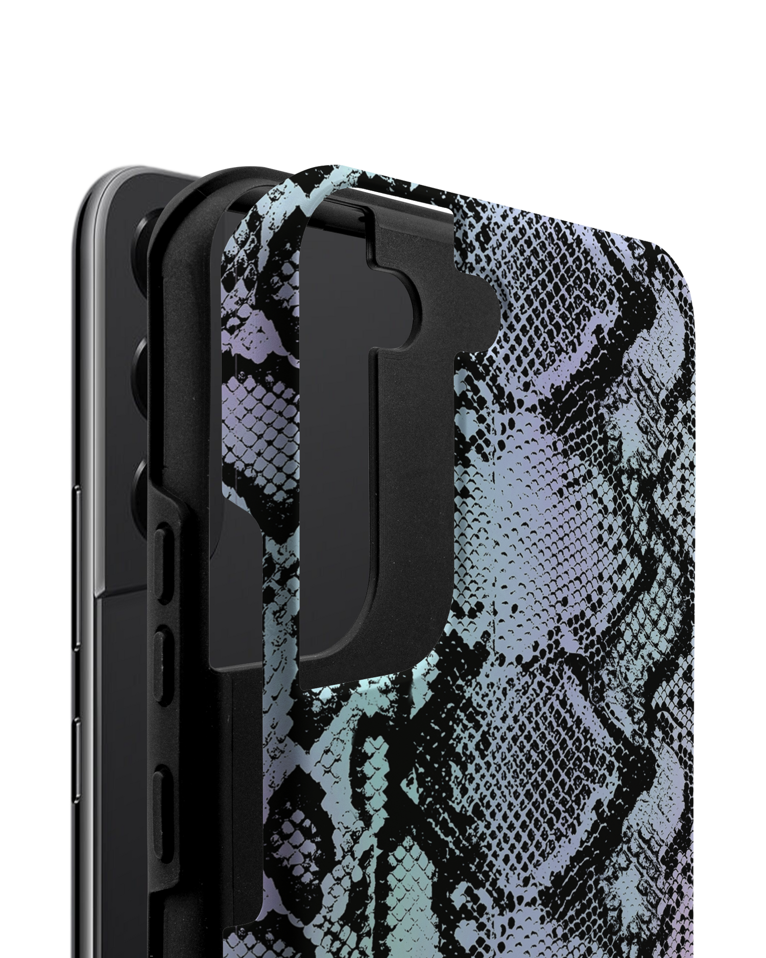 Groovy Snakeskin Premium Phone Case Samsung Galaxy S22 5G consisting of 2 parts