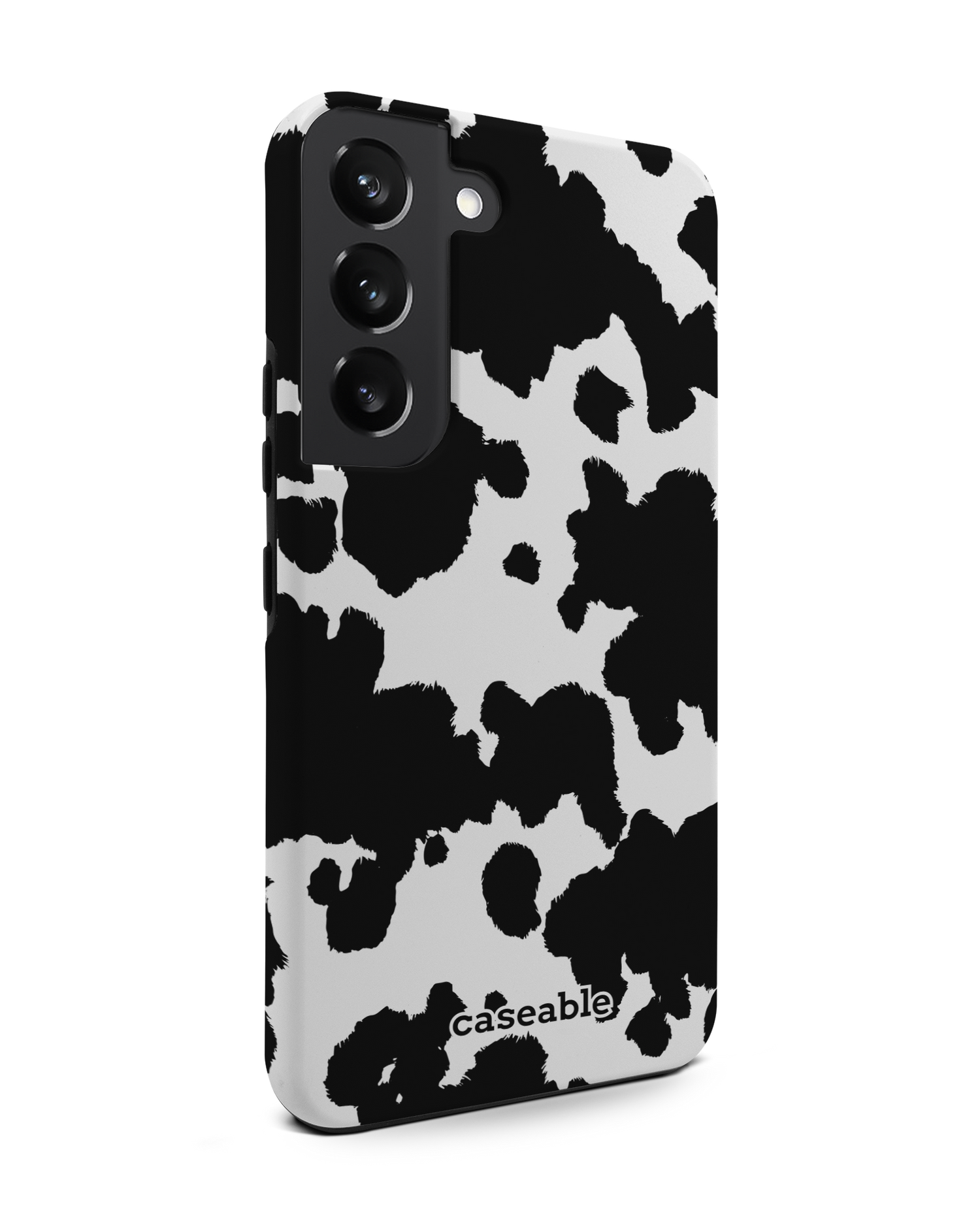 Cow Print Premium Phone Case Samsung Galaxy S22 5G: View from the left side
