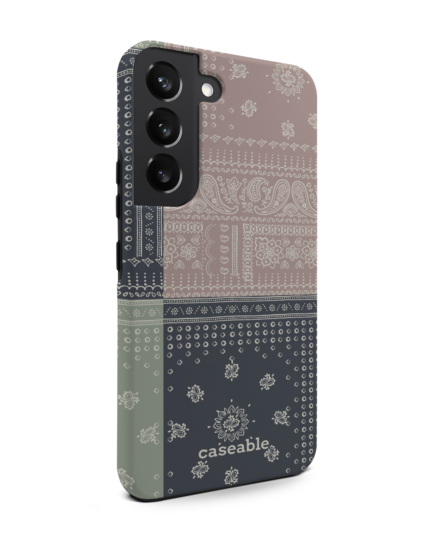 Bandana Patchwork Premium Phone Case Samsung Galaxy S22 5G: View from the left side
