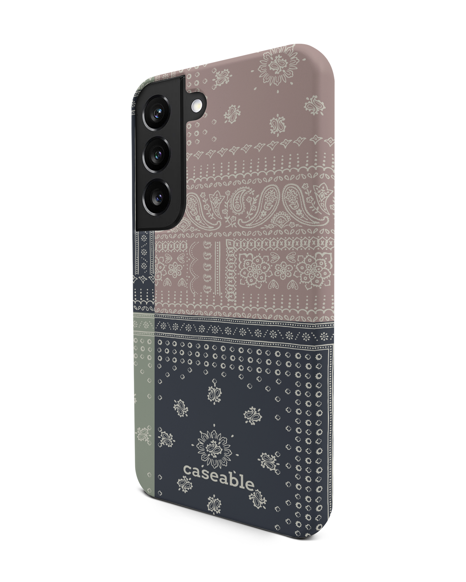 Bandana Patchwork Premium Phone Case Samsung Galaxy S22 5G: View from the right side