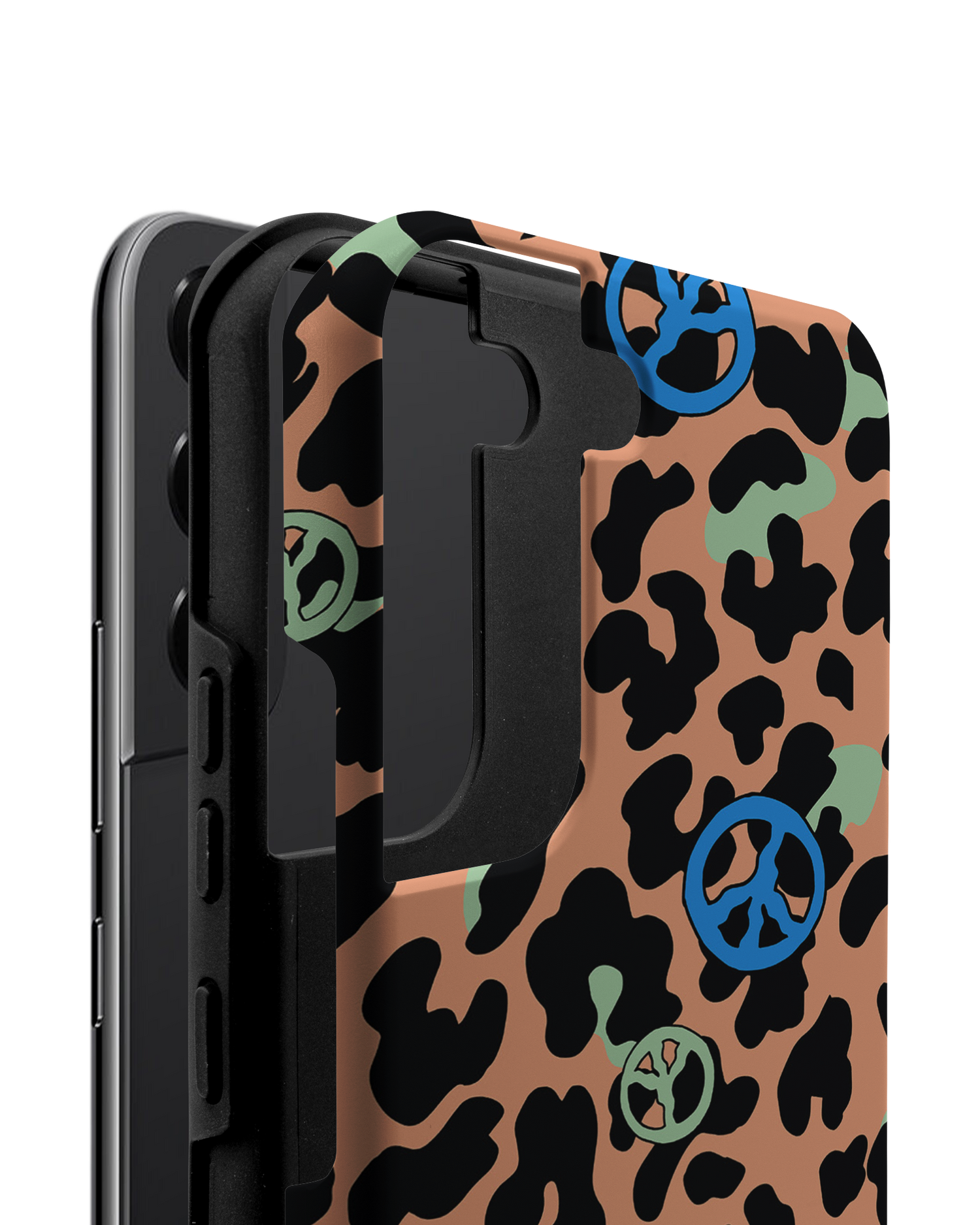 Leopard Peace Palms Premium Phone Case Samsung Galaxy S22 5G consisting of 2 parts