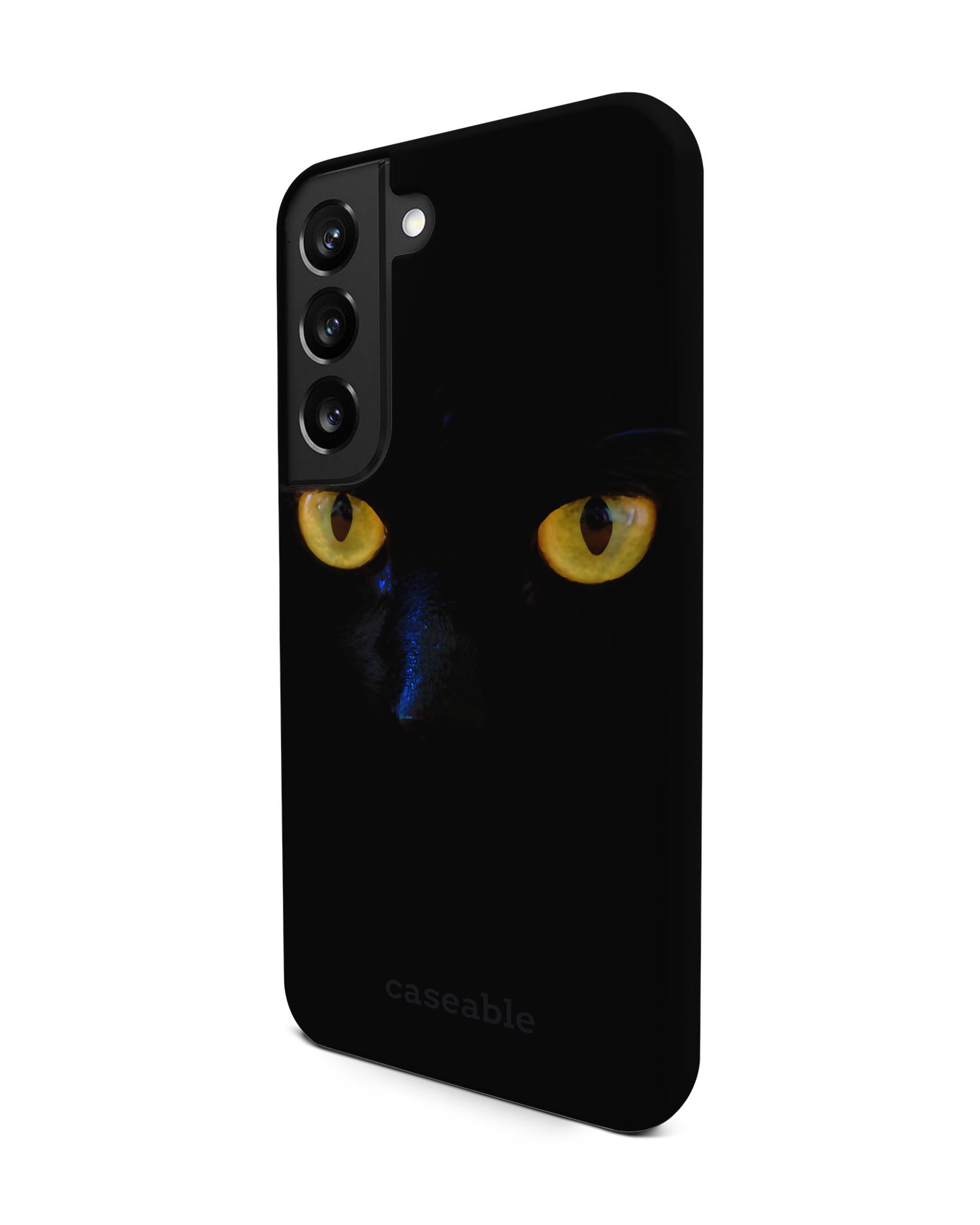 Black Cat Premium Phone Case Samsung Galaxy S22 5G: View from the right side