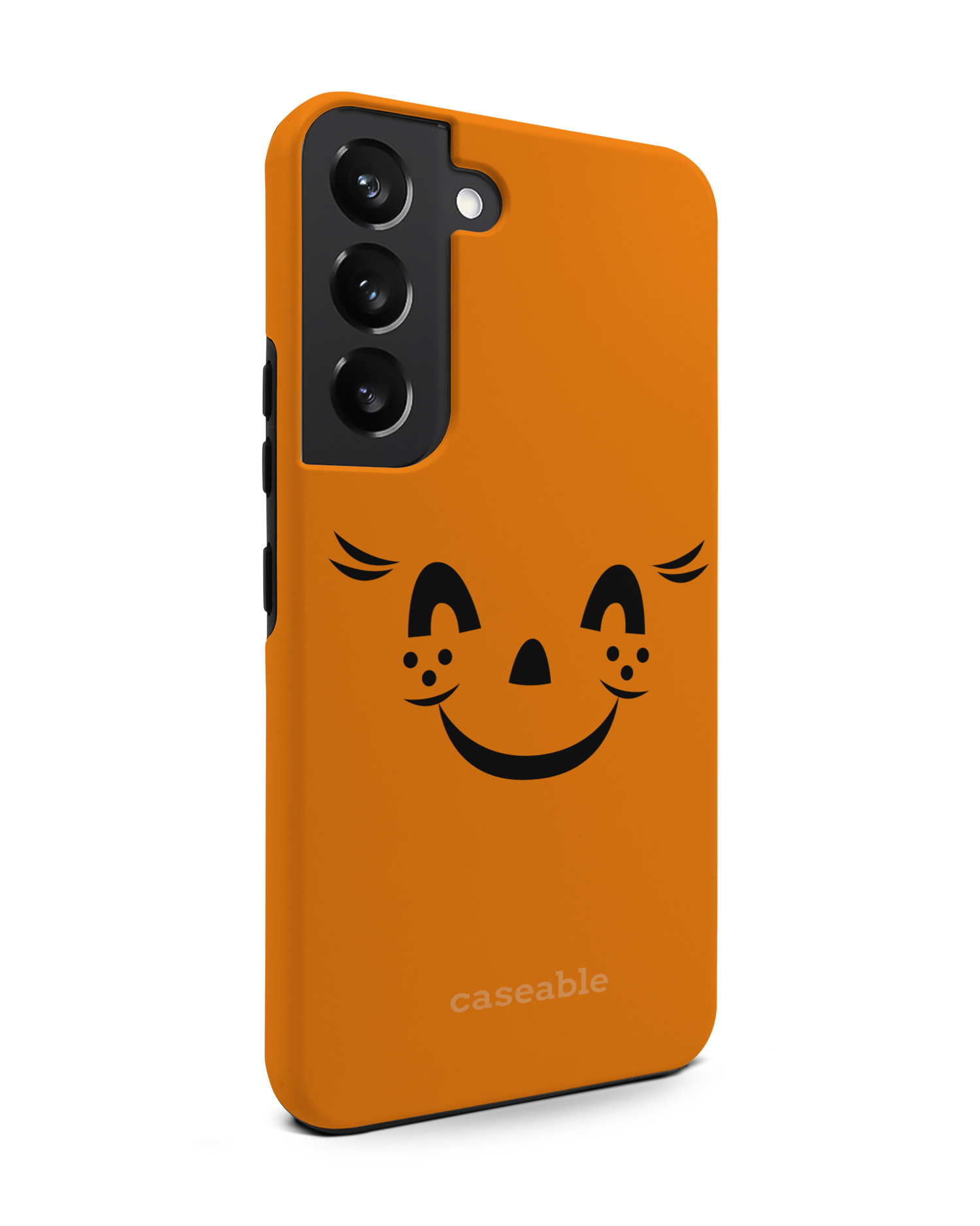 Pumpkin Smiles Premium Phone Case Samsung Galaxy S22 5G: View from the left side