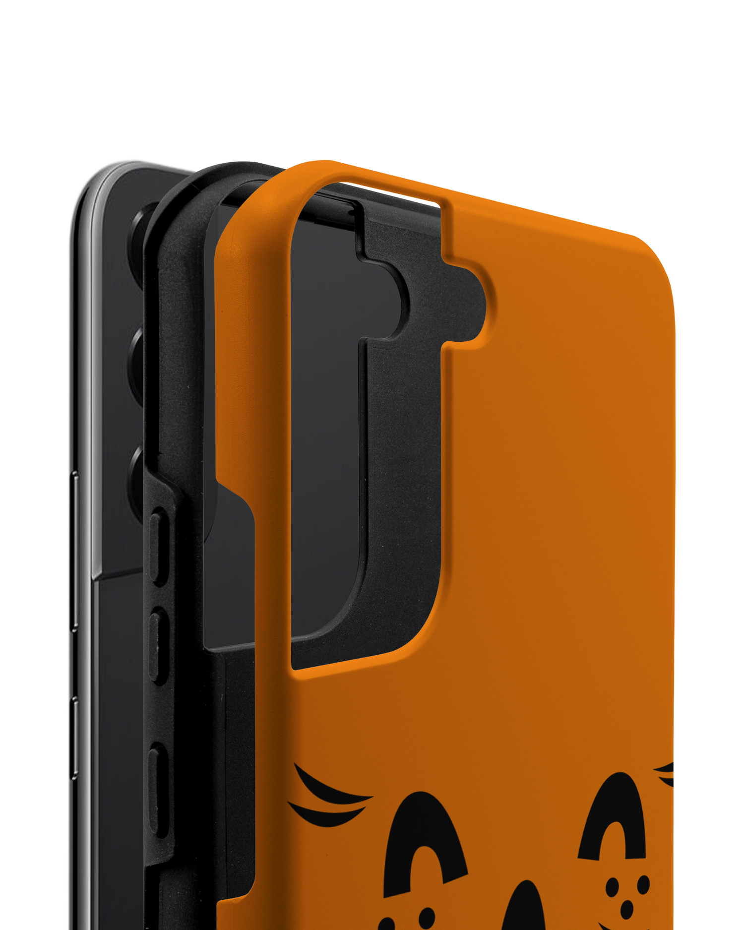 Pumpkin Smiles Premium Phone Case Samsung Galaxy S22 5G consisting of 2 parts