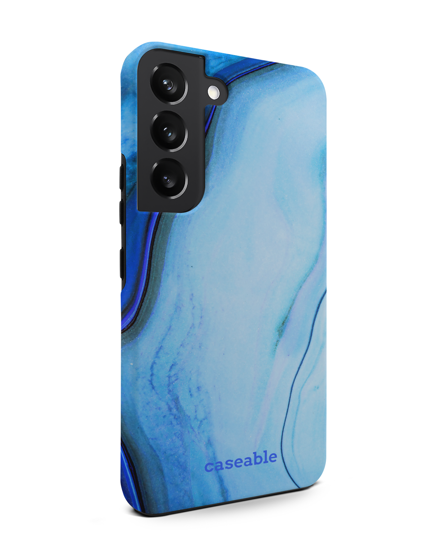Cool Blues Premium Phone Case Samsung Galaxy S22 5G: View from the left side