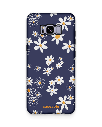 Navy Daisies Premium Phone Case Samsung Galaxy S8 Plus