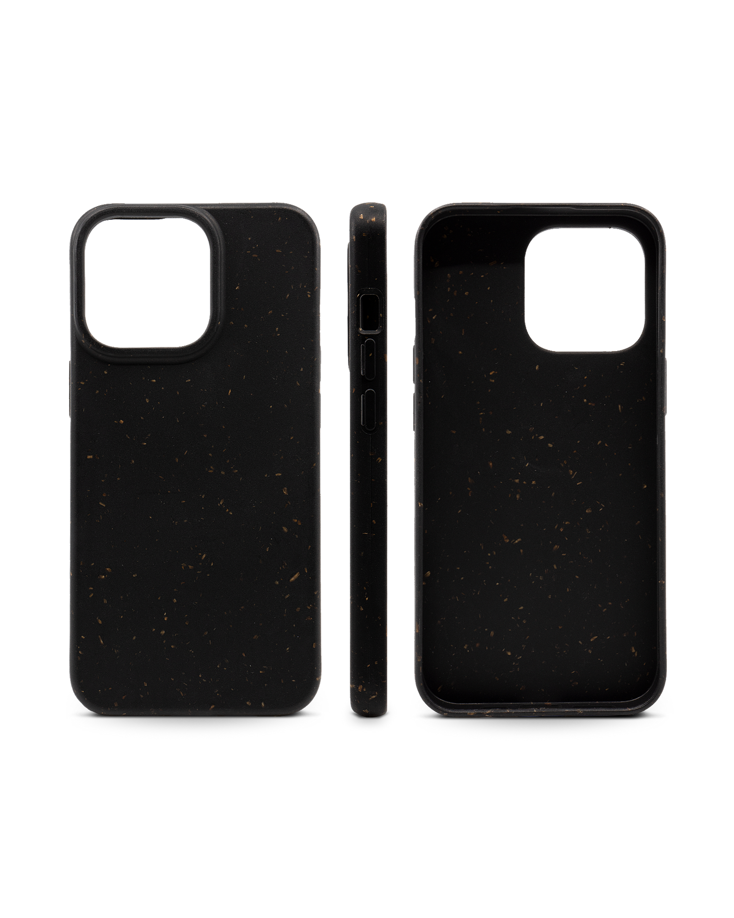 Black Eco-Friendly Phone Case for Apple iPhone 13 Pro: Side Views