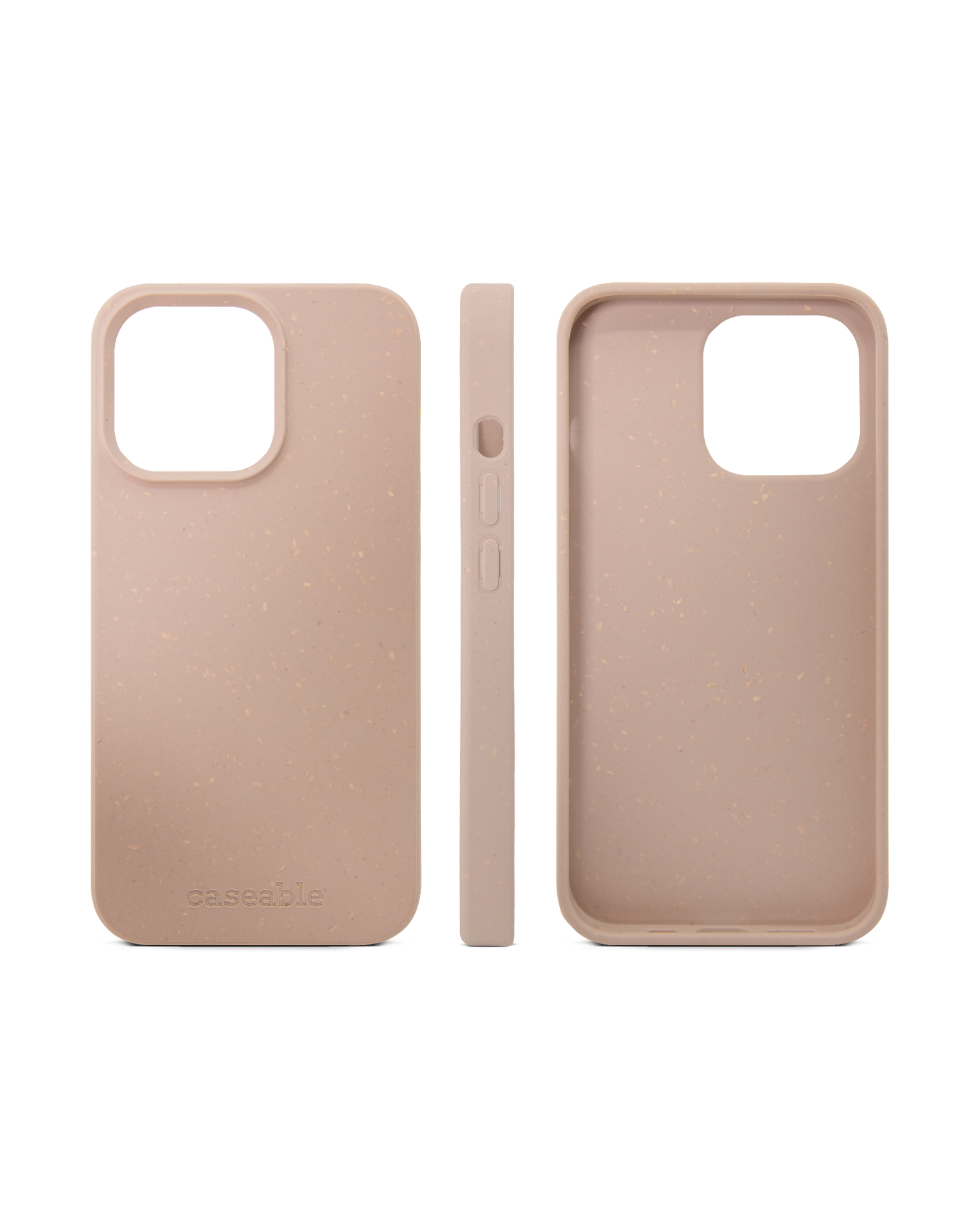 Sand Pink Eco-Friendly Phone Case for Apple iPhone 13 Pro: Side Views