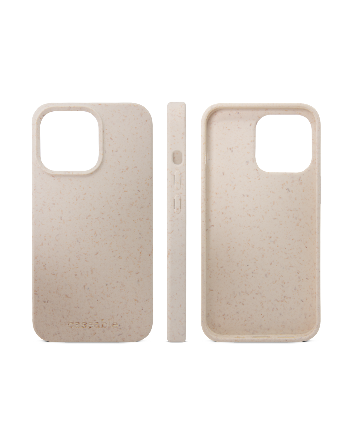 White Eco-Friendly Phone Case for Apple iPhone 13 Pro: Side Views