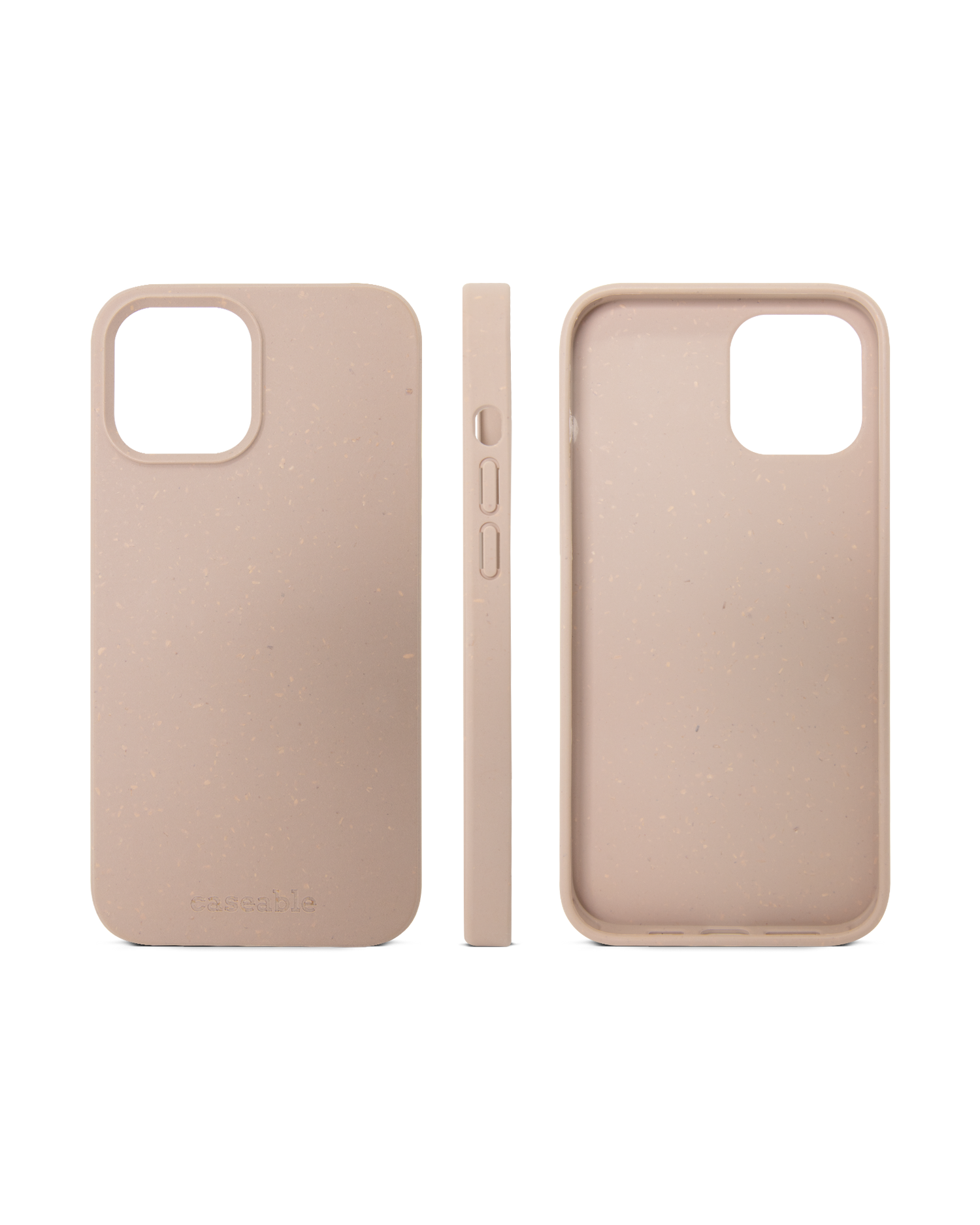 Sand Pink Eco-Friendly Phone Case for Apple iPhone 12 Pro Max: Side Views