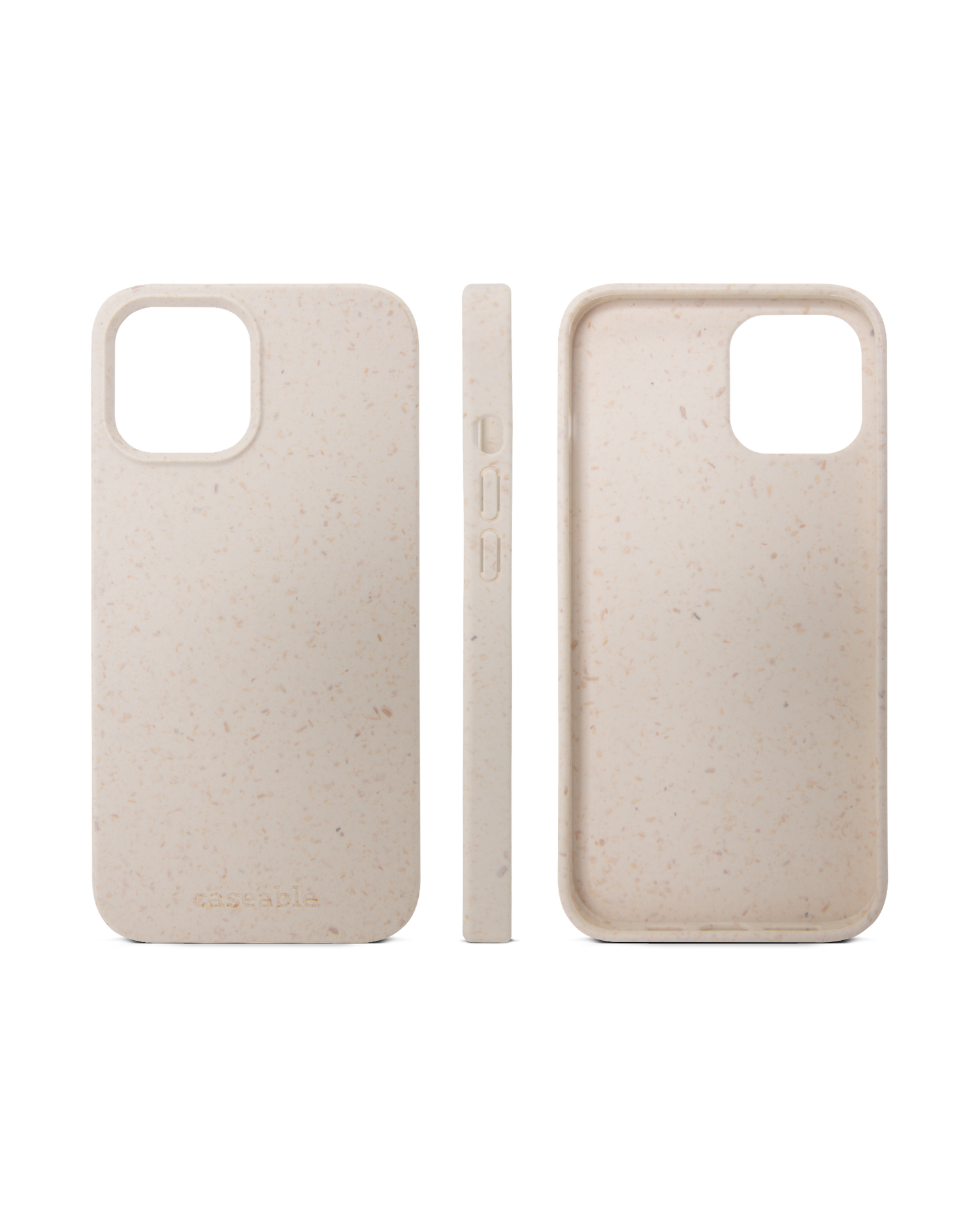 White Eco-Friendly Phone Case for Apple iPhone 12 Pro Max: Side Views
