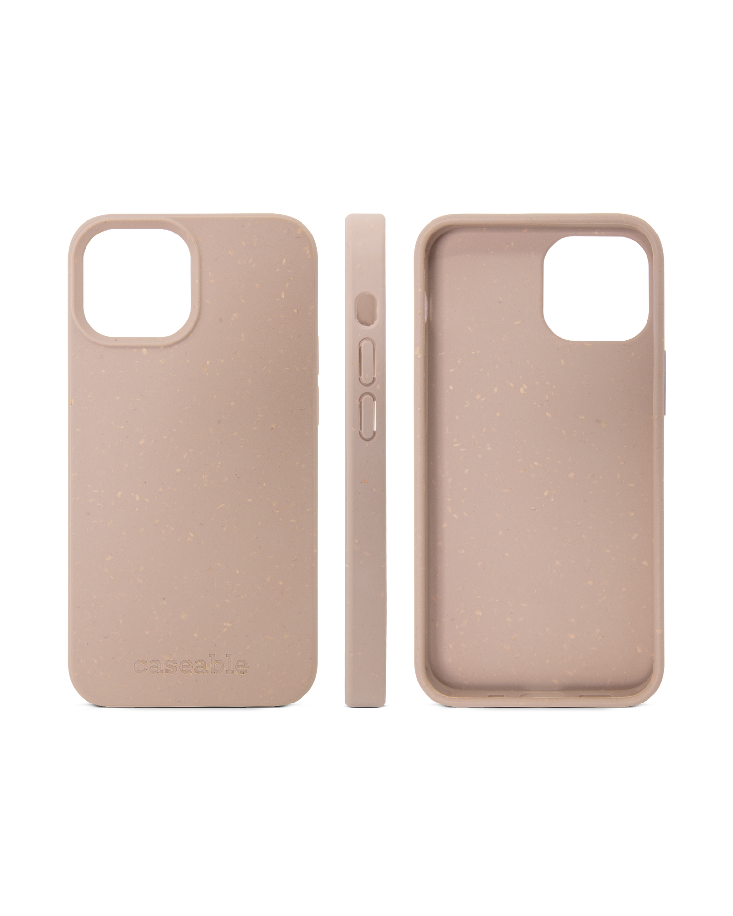 Sand Pink Eco-Friendly Phone Case for Apple iPhone 13 mini: Side Views