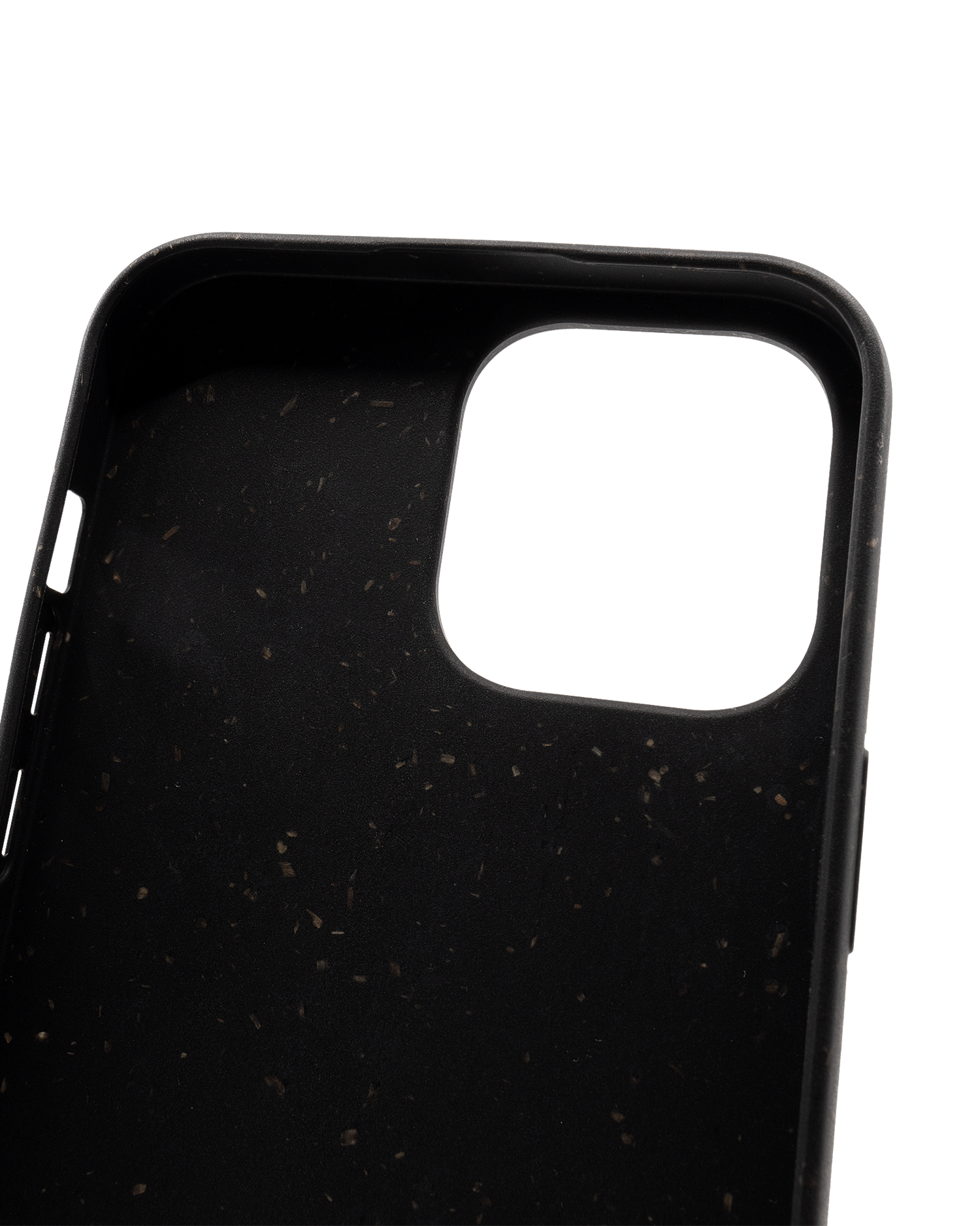 Black Eco-Friendly Phone Case for Apple iPhone 13 Pro Max: Details outside