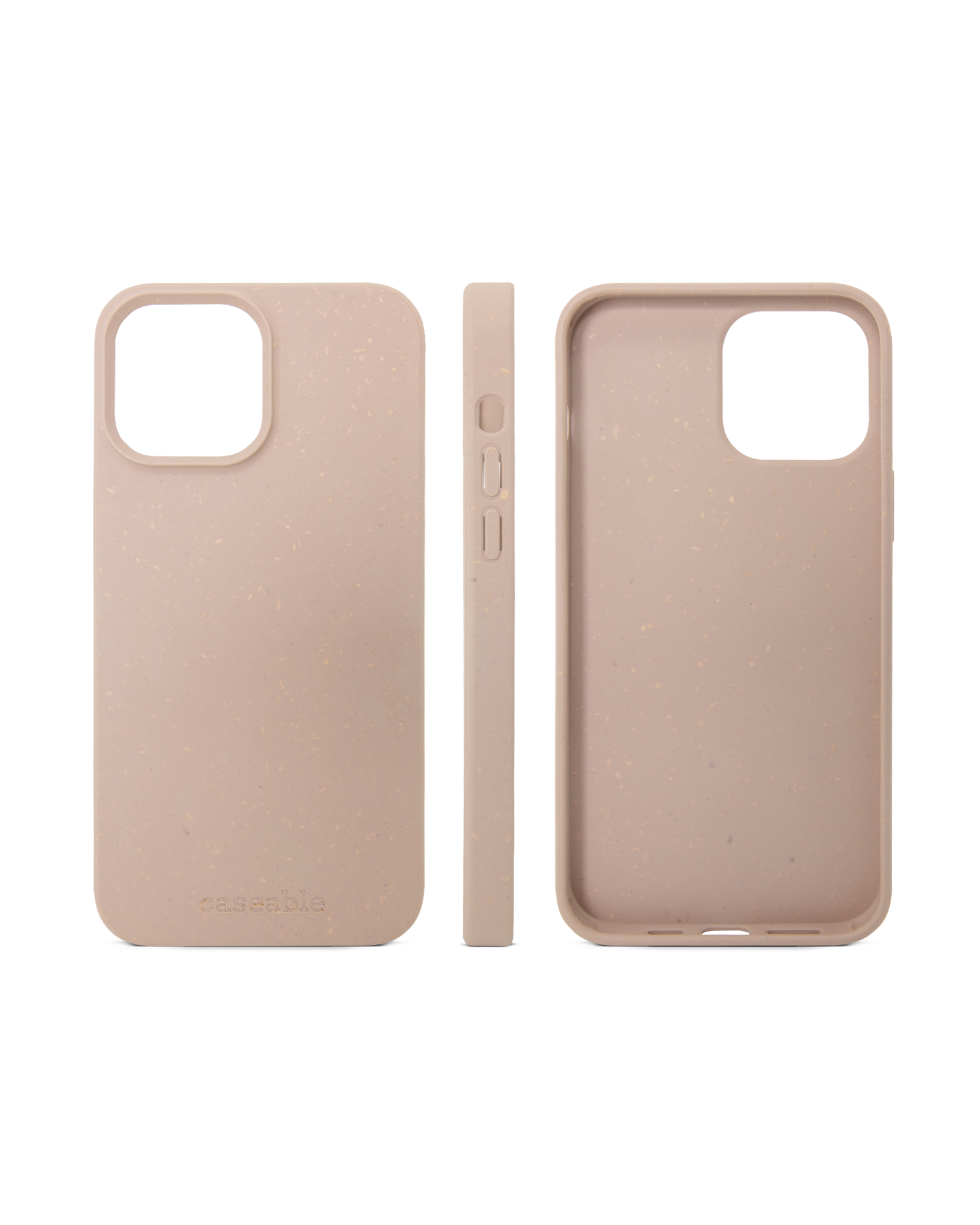 Sand Pink Eco-Friendly Phone Case for Apple iPhone 13 Pro Max: Side Views
