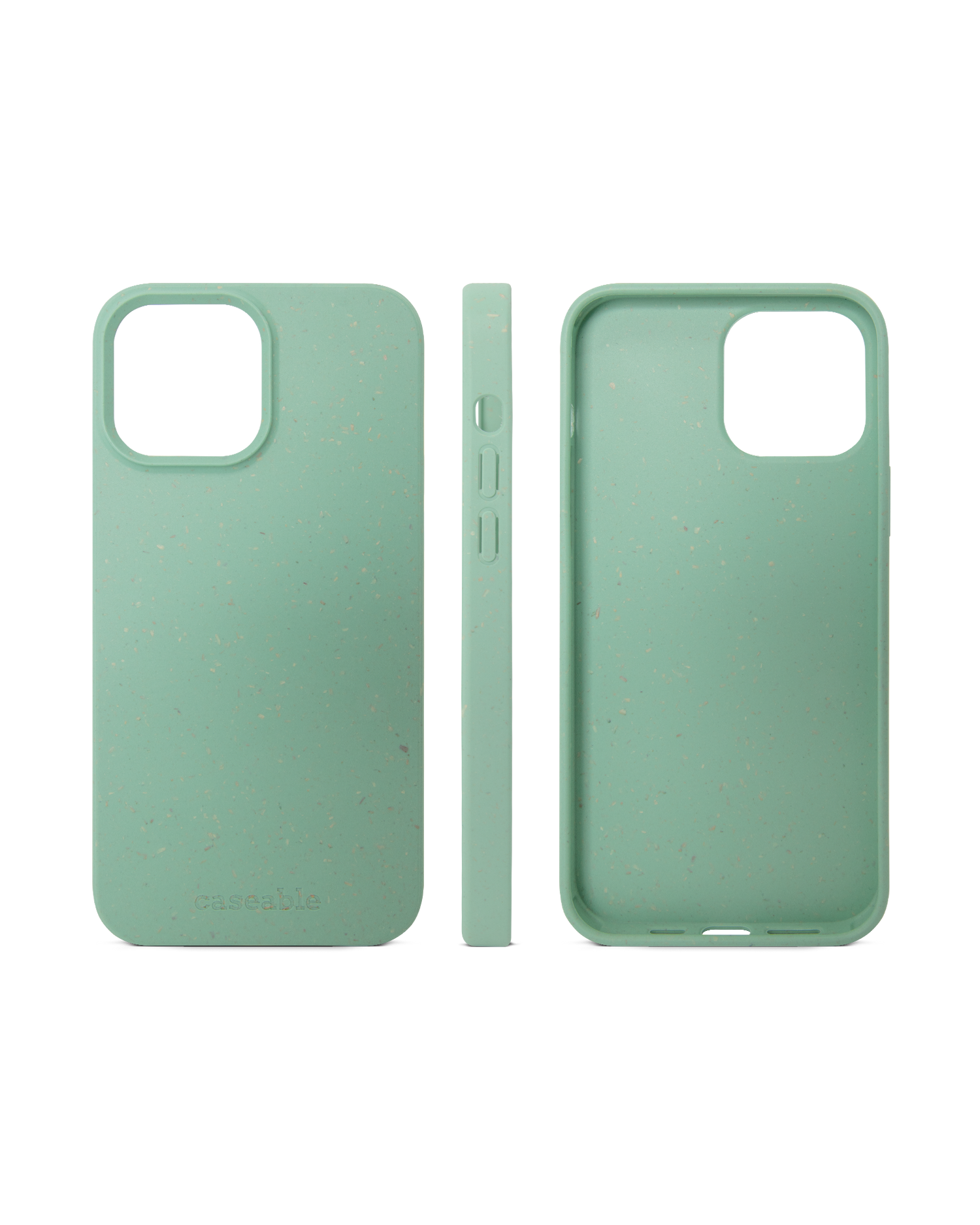 Light Green Eco-Friendly Phone Case for Apple iPhone 13 Pro Max: Side Views