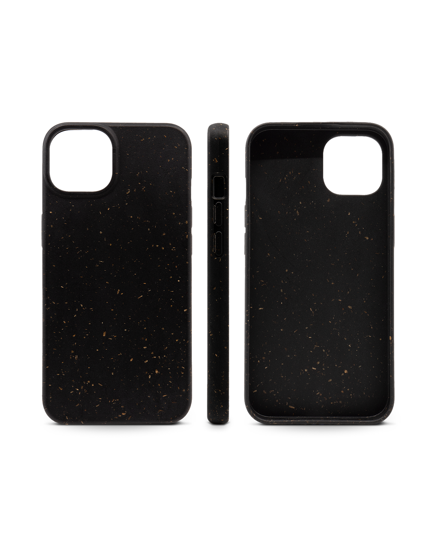 Black Eco-Friendly Phone Case for Apple iPhone 13: Side Views
