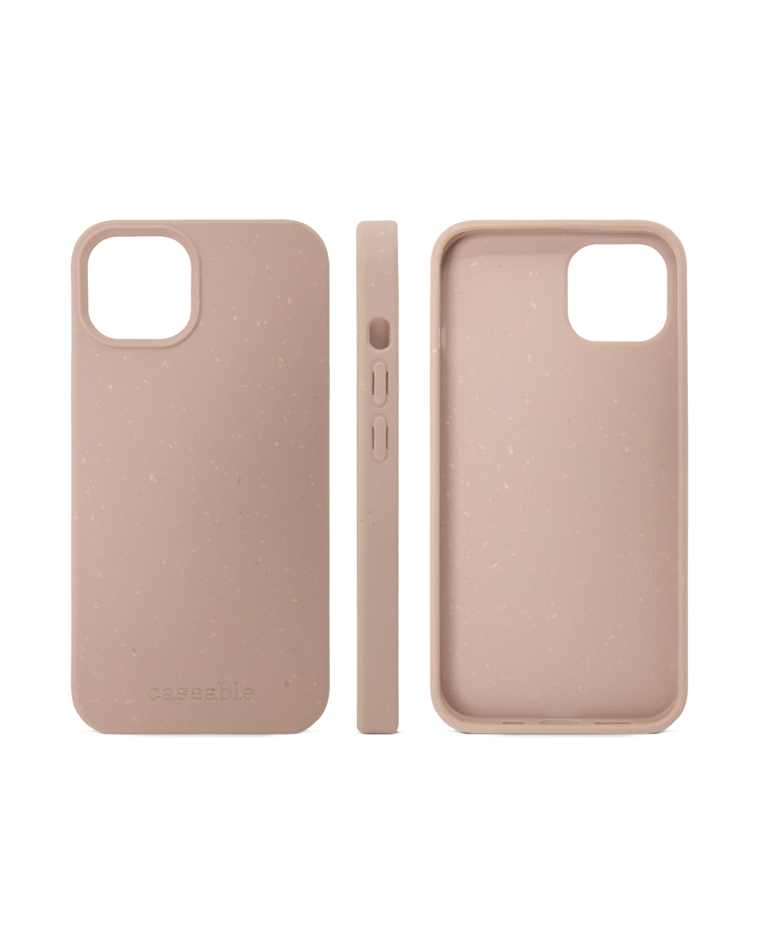 Sand Pink Eco-Friendly Phone Case for Apple iPhone 13: Side Views