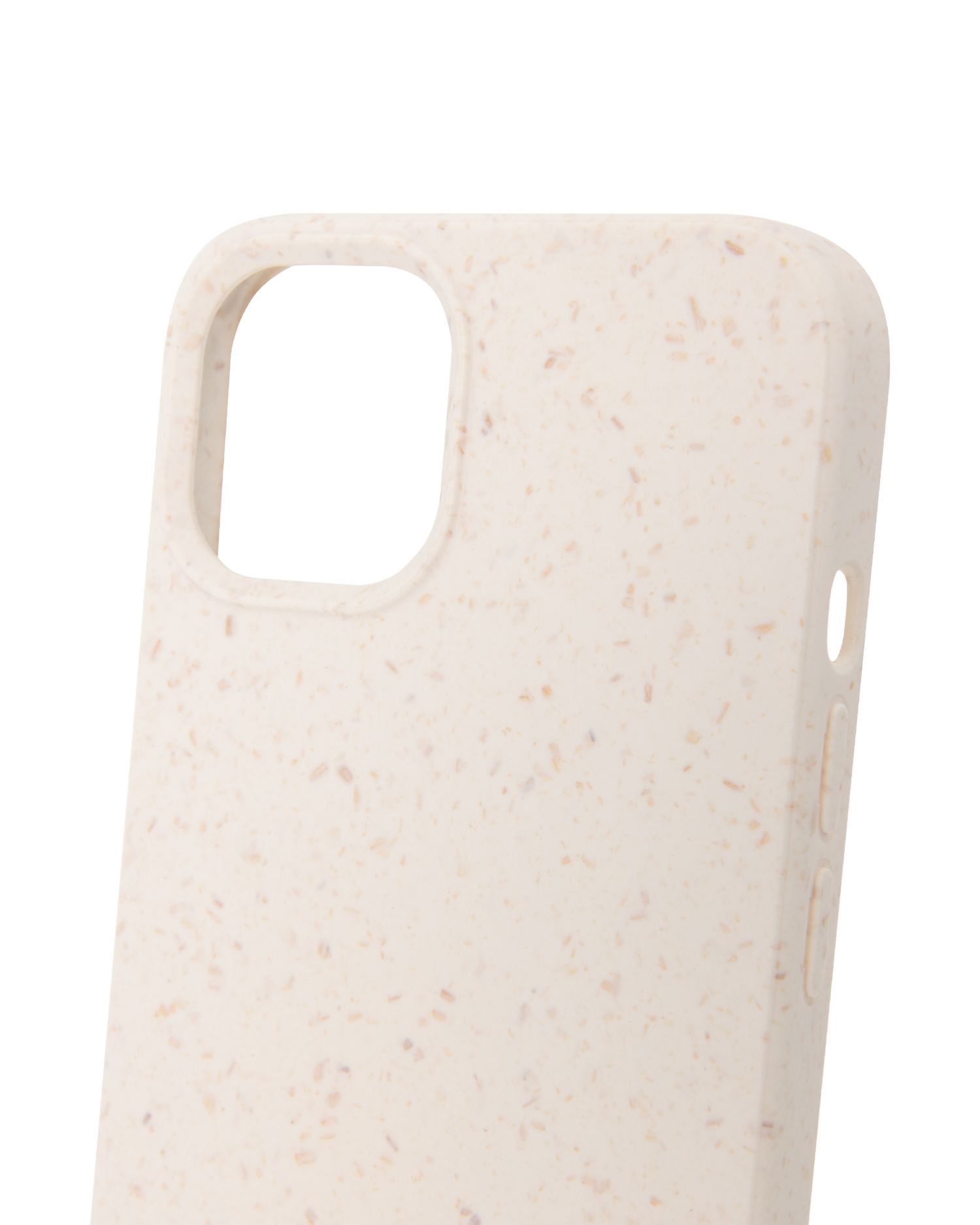 White Eco-Friendly Phone Case for Apple iPhone 13: Details outside
