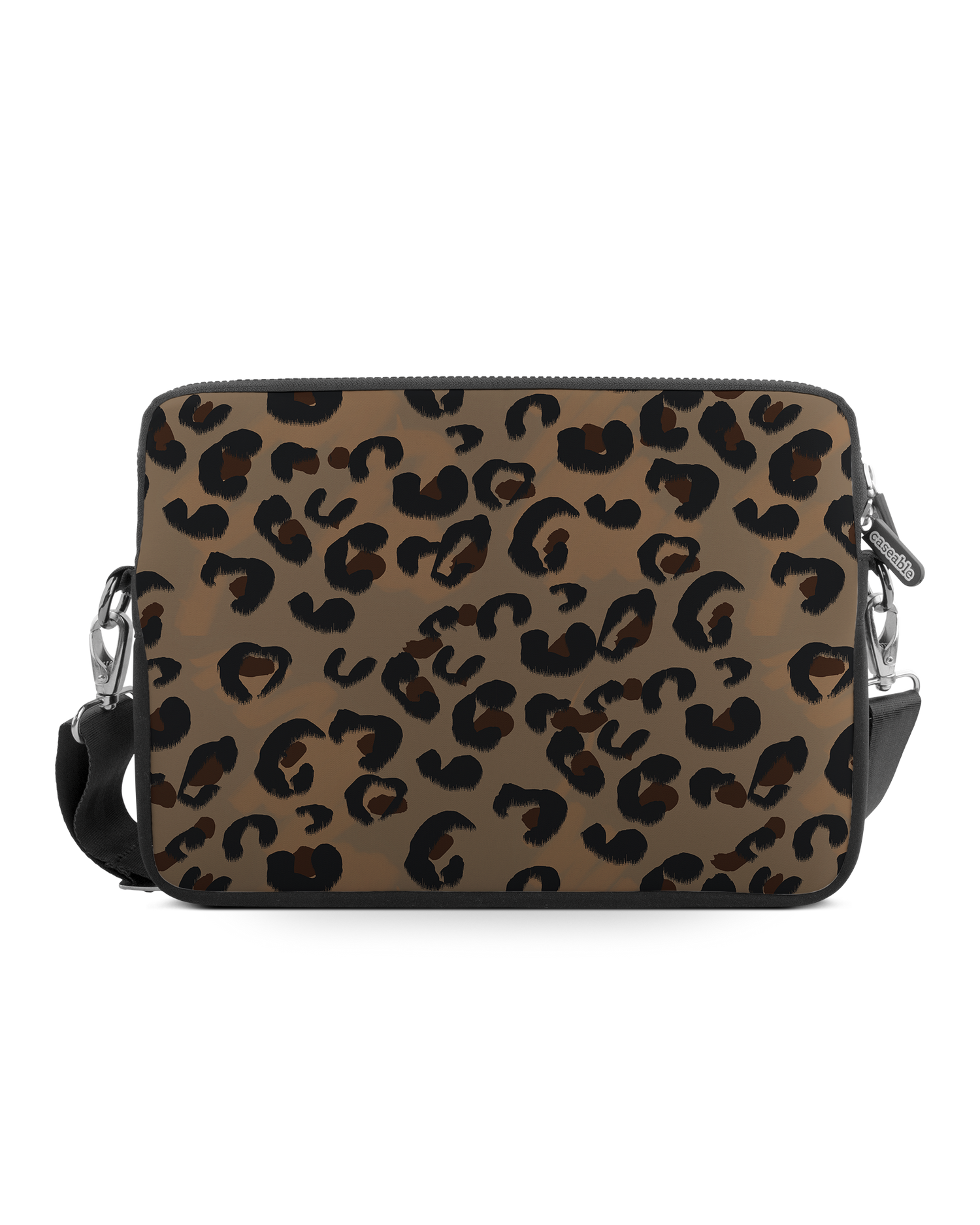 Leopard Repeat Premium Laptop Bag 13 inch: Front View