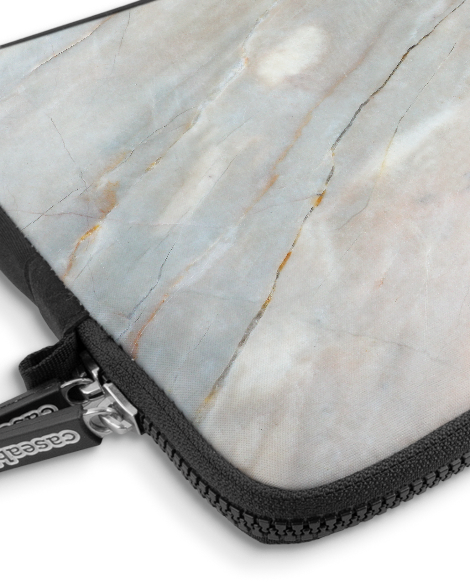 Mother of Pearl Marble Premium Laptop Bag 13 inch with device inside