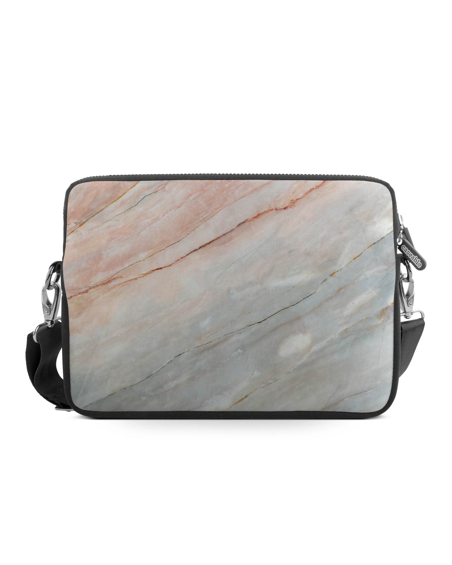 Mother of Pearl Marble Premium Laptop Bag 13 inch: Front View