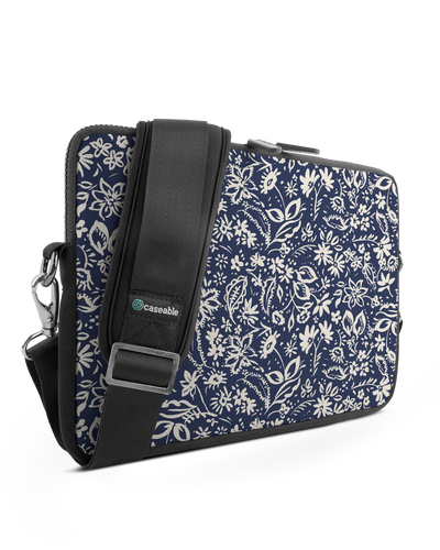 Ditsy Blue Paisley Premium Laptop Bag 13 inch