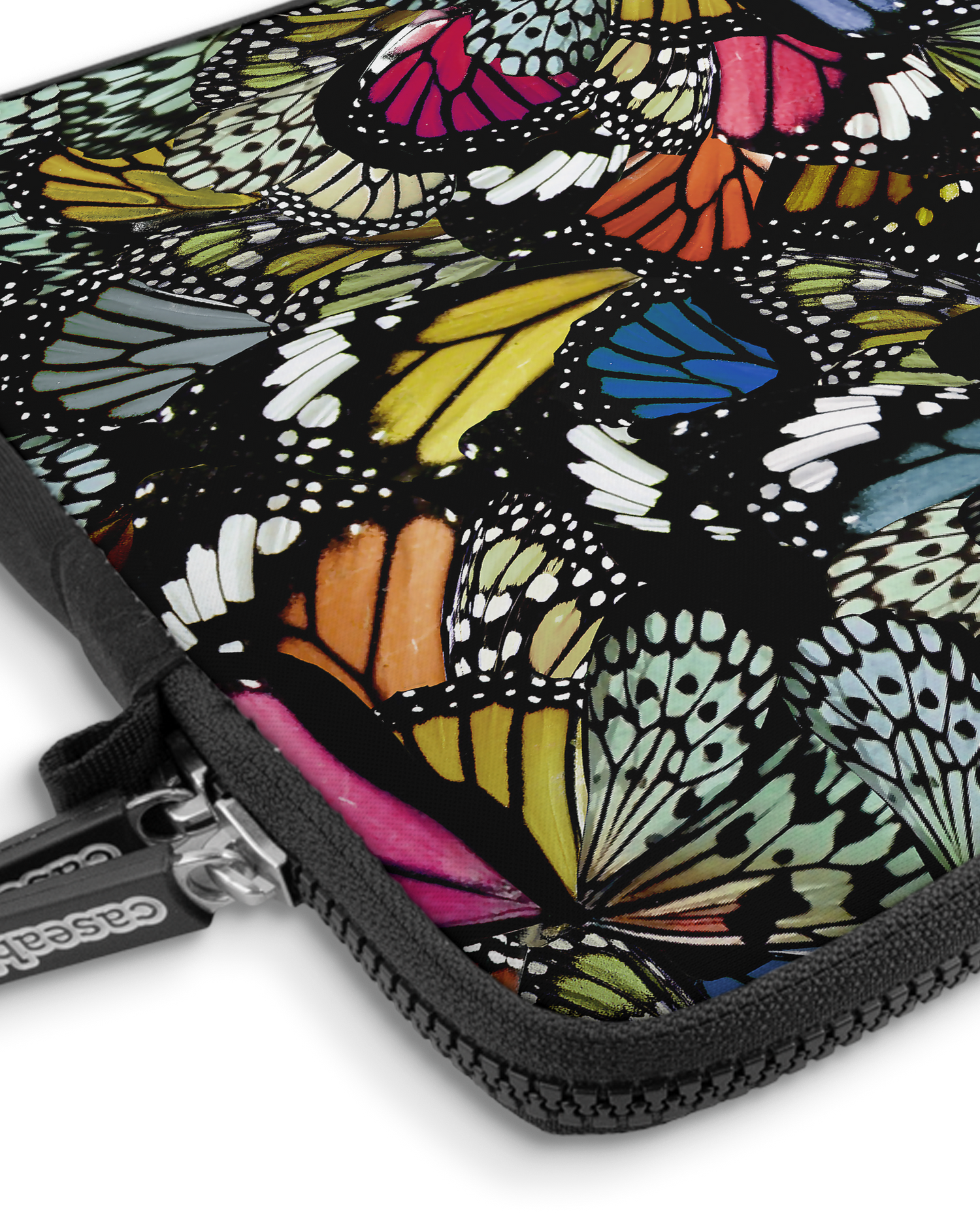 Psychedelic Butterflies Premium Laptop Bag 13 inch with device inside
