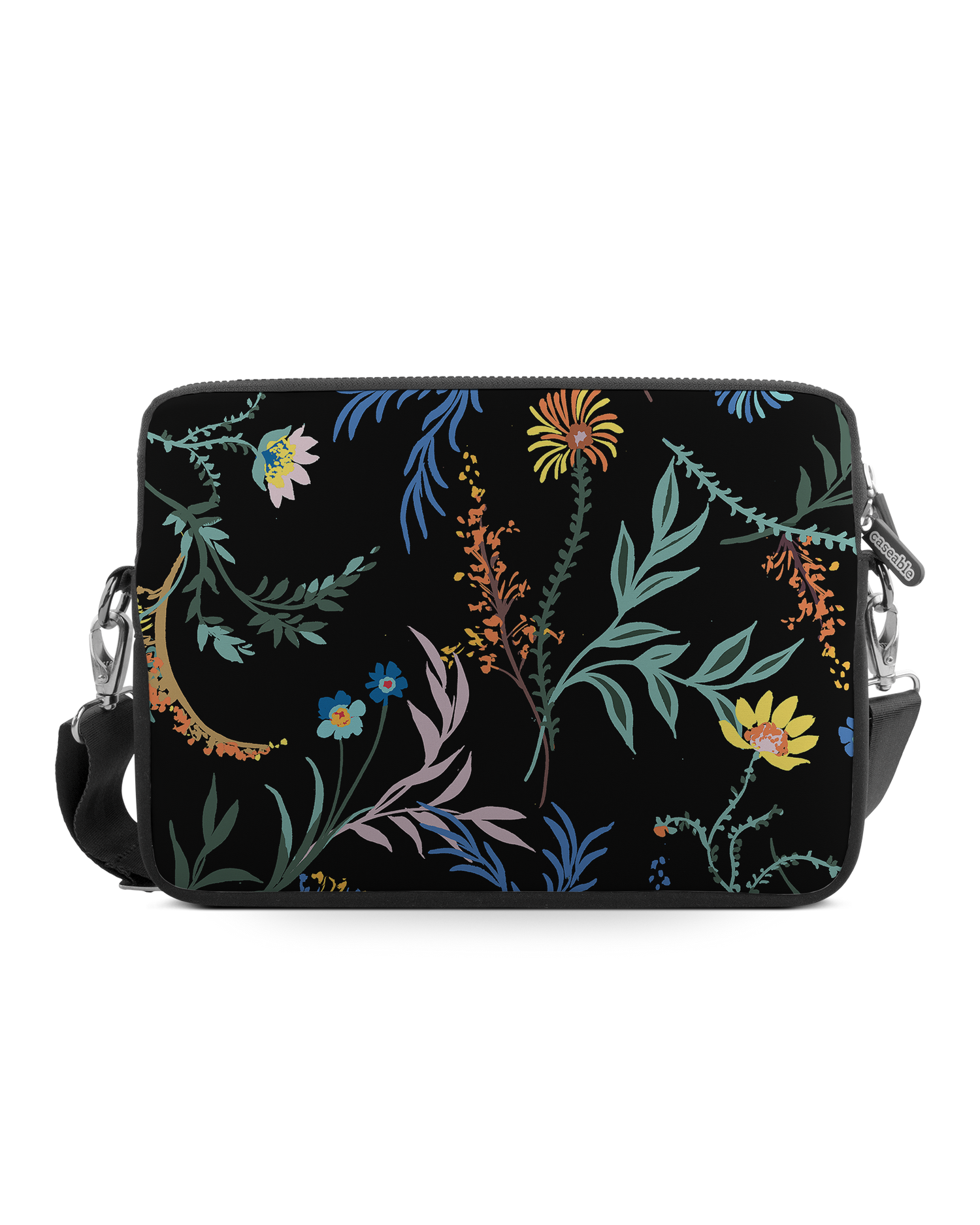 Woodland Spring Floral Premium Laptop Bag 13 inch: Front View