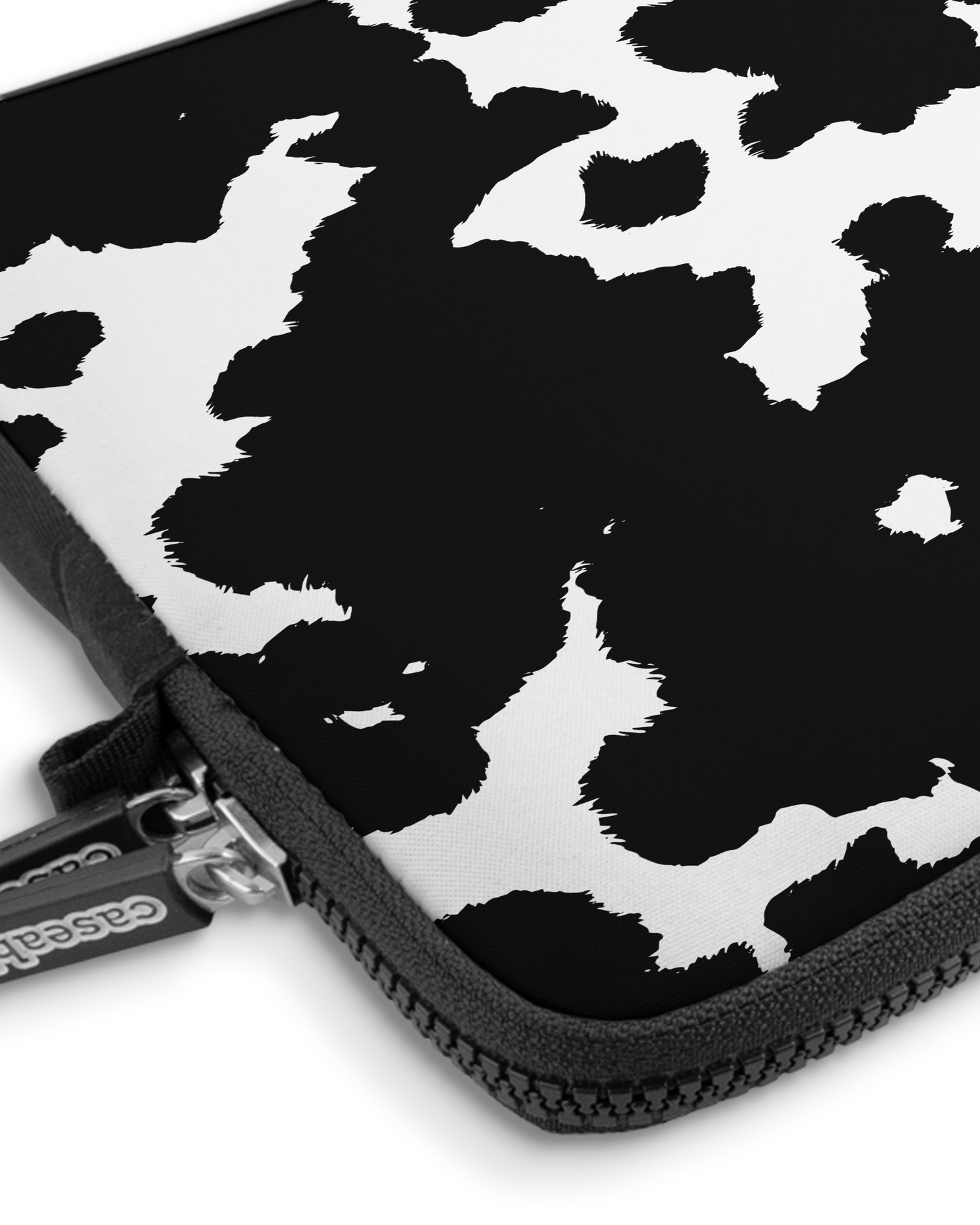 Cow Print Premium Laptop Bag 13 inch with device inside