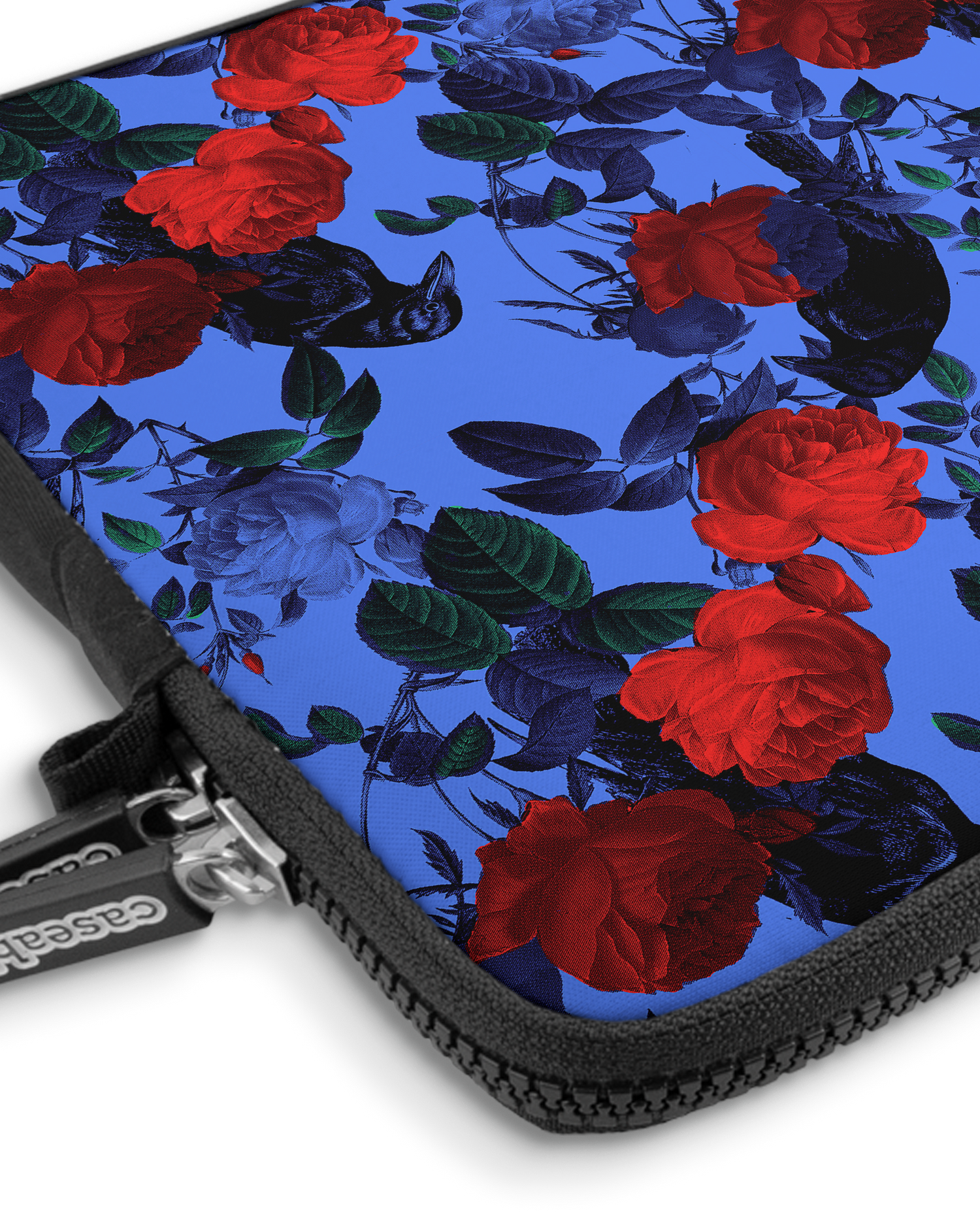 Roses And Ravens Premium Laptop Bag 13 inch with device inside