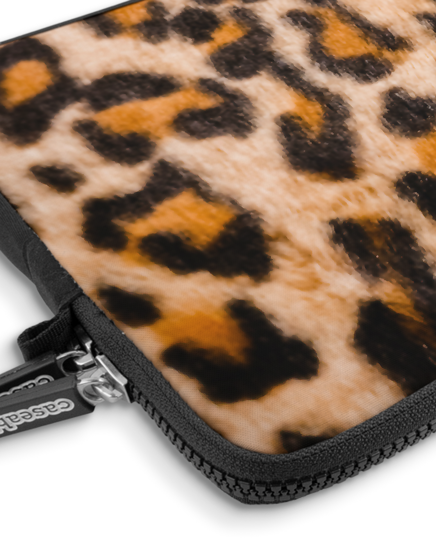 Leopard Pattern Premium Laptop Bag 13 inch with device inside