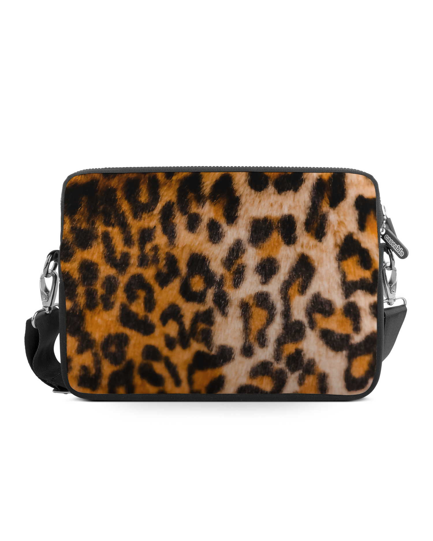 Leopard Pattern Premium Laptop Bag 13 inch: Front View