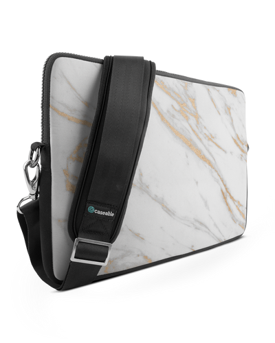 Gold Marble Elegance Premium Laptop Bag 15 inch