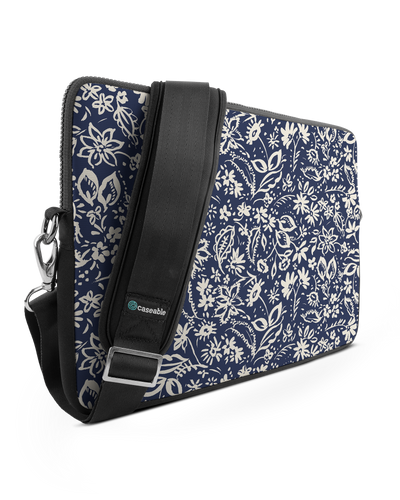 Ditsy Blue Paisley Premium Laptop Bag 15 inch