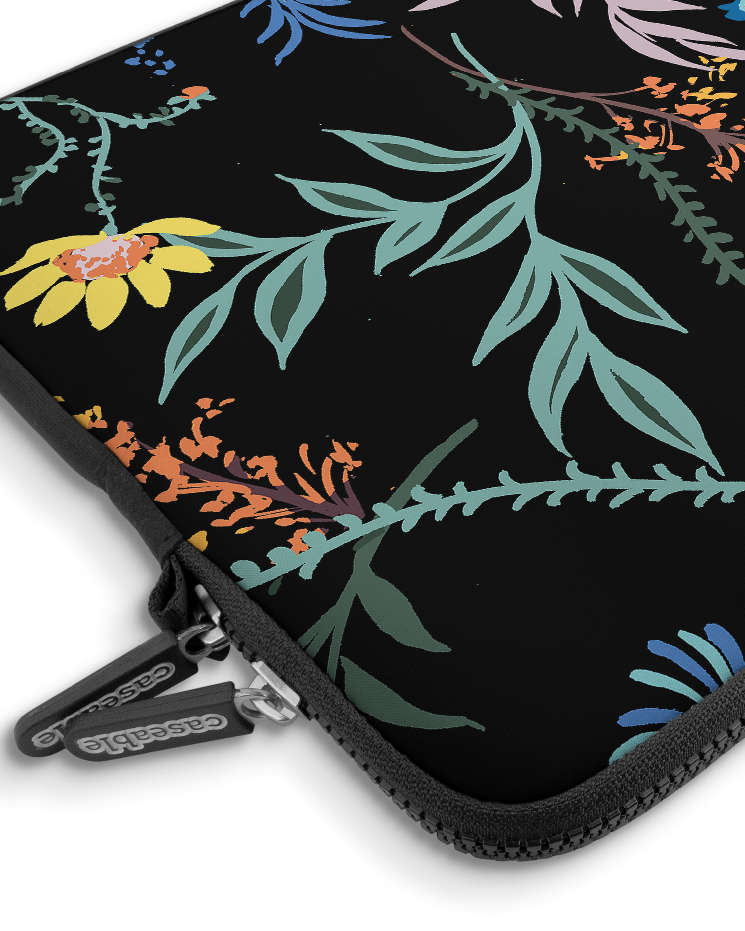 Woodland Spring Floral Premium Laptop Bag 15 inch with device inside