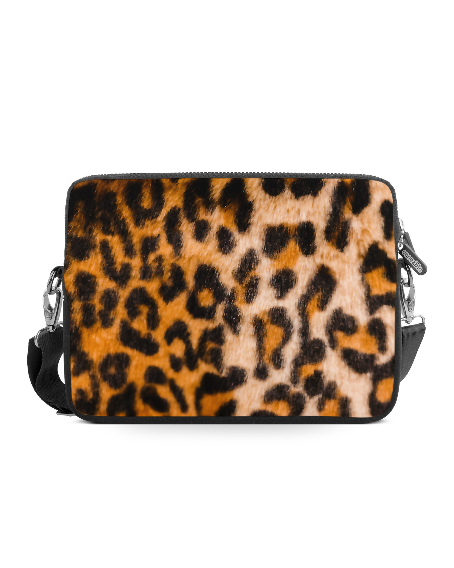 Leopard Pattern Premium Laptop Bag 15 inch: Front View
