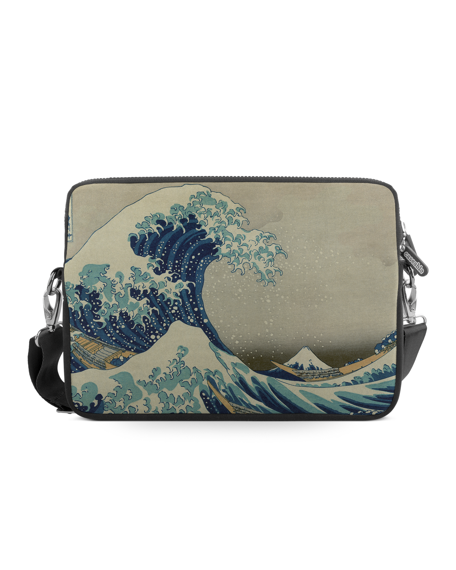 Great Wave Off Kanagawa By Hokusai Premium Laptop Bag 13-14 inch: Front View