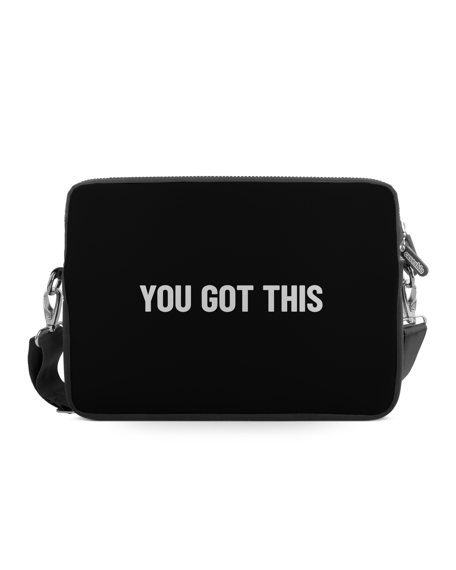 You Got This Black Premium Laptop Bag 13-14 inch: Front View