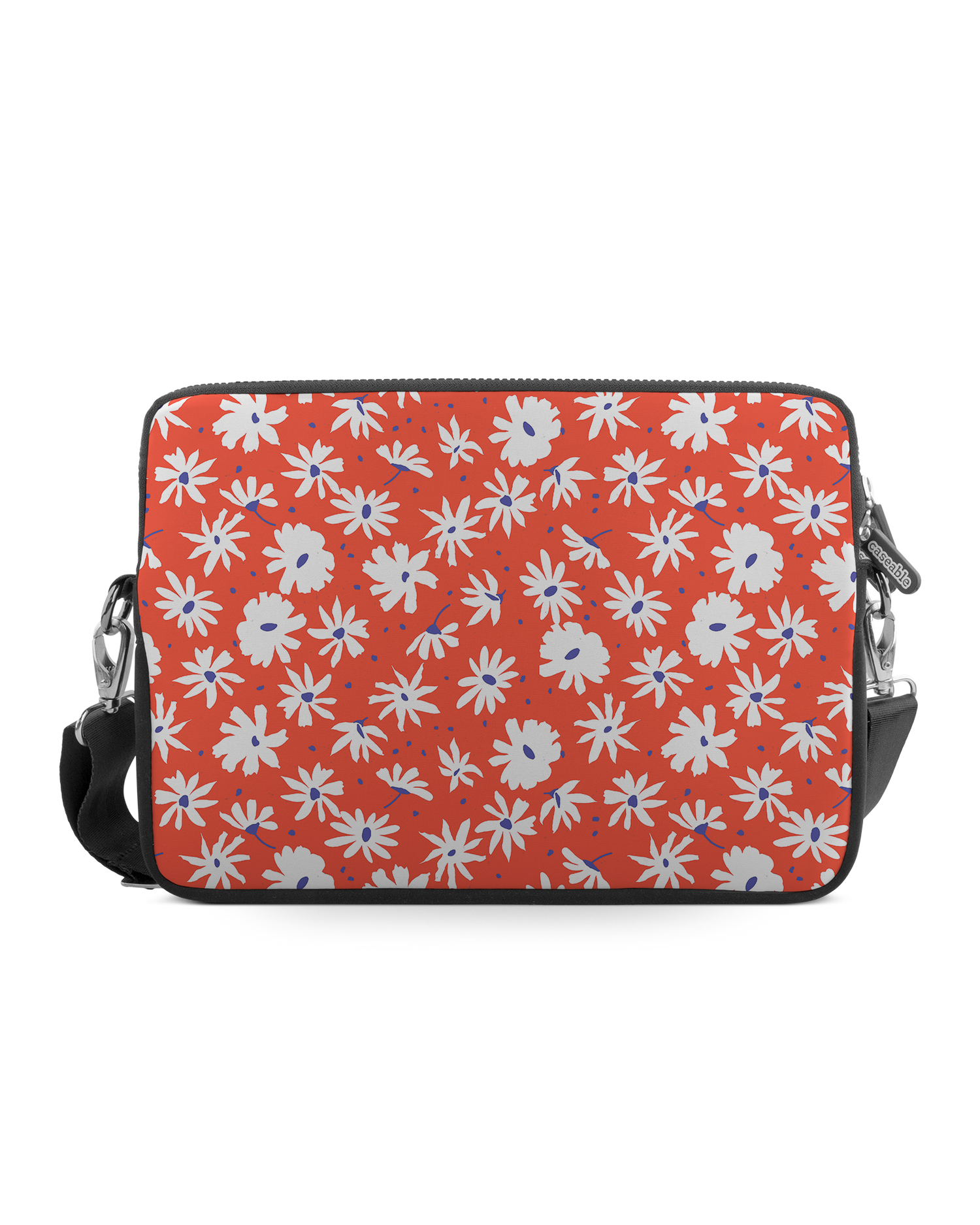 Retro Daisy Premium Laptop Bag 13-14 inch: Front View