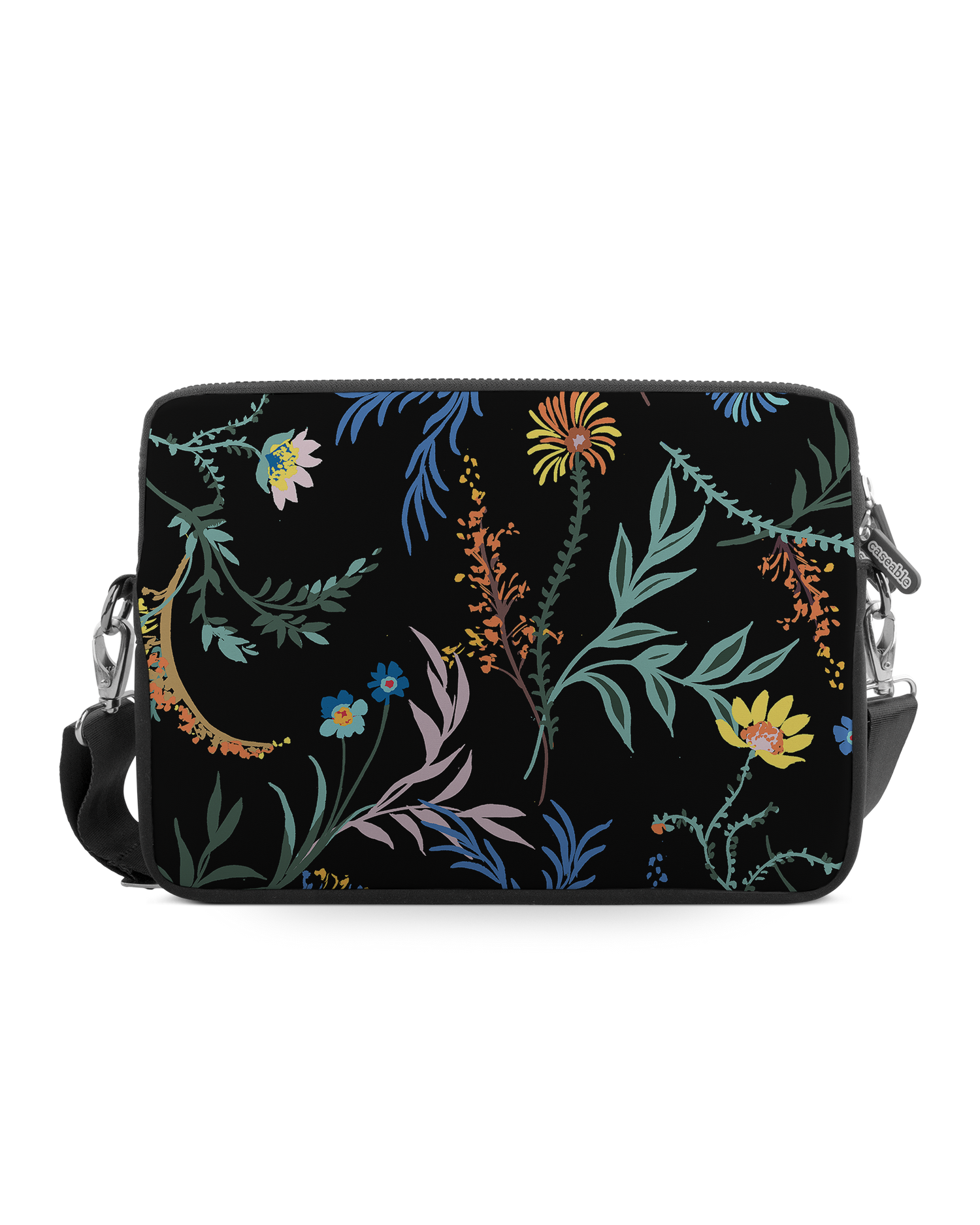 Woodland Spring Floral Premium Laptop Bag 13-14 inch: Front View