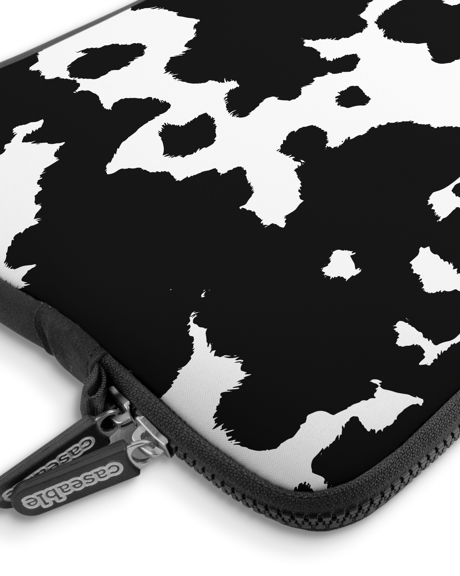 Cow Print Premium Laptop Bag 13-14 inch with device inside