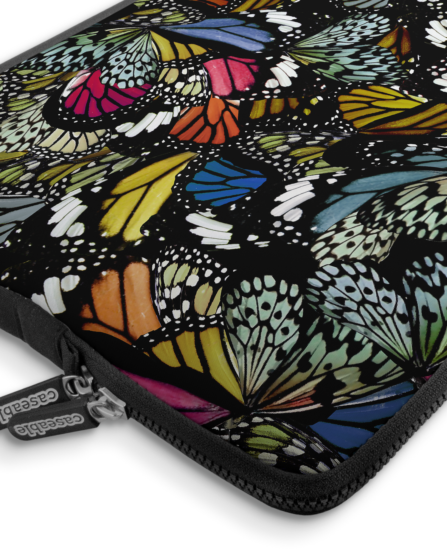 Psychedelic Butterflies Premium Laptop Bag 17 inch with device inside